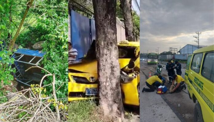 Al menos siete lesionados tras precipitarse un camión en barranco La Policía Nacional Civil (PNC) reportó al menos siete lesionados en un accidente tras precipitarse un camión en barranco en Santa Ana.