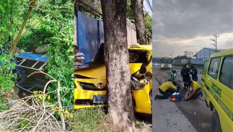 La Policía Nacional Civil (PNC) reportó al menos siete lesionados en un accidente tras precipitarse un camión en barranco en Santa Ana.