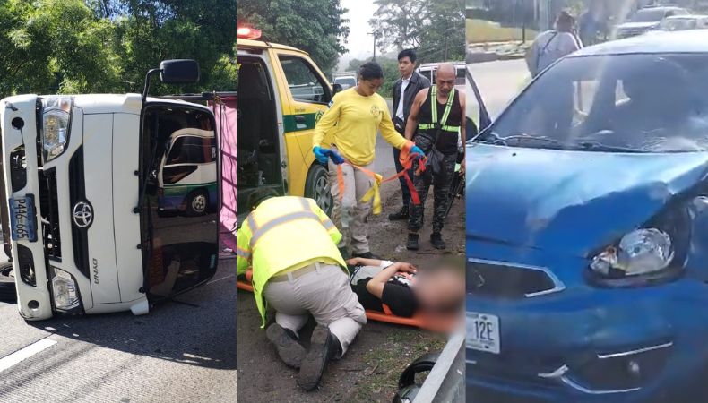 En las últimas horas se han reportado diversos accidentes de tránsito que dejaron como saldo al menos cuatro personas lesionadas.