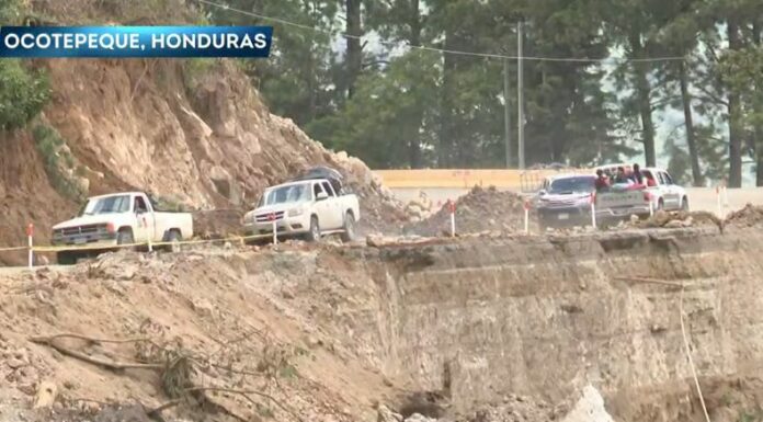 Este fin de semana se habilitó un tramo provisional en la carretera CA-4, el paso que une a Honduras con la frontera El Poy en Chalatenango.