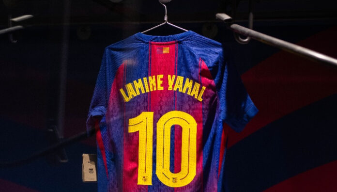 Lamine el nuevo 10 del Barcelona Lamine Yamal fue elegido por el equipo catalán para ser el nuevo