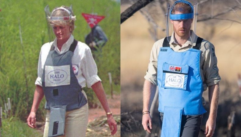 Príncipe Harry recorre campos minados en homenaje a Diana