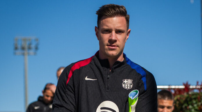 El portero alemán del Marc André Ter Stegen se ha perdido el inicio de la pretemporada por molestias en la espalda.