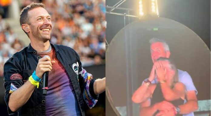 Kiss Cam improvisada durante concierto de Coldplay en Boston dejó al descubierto a una pareja que reaccionó de forma sospechosa ante miles de asistentes.