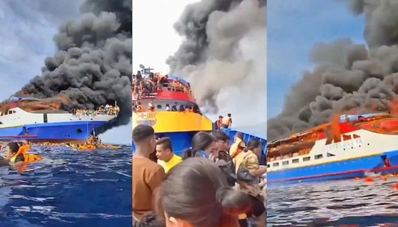Al menos cinco fallecidos deja un incendio en un ferry en Indonesia
