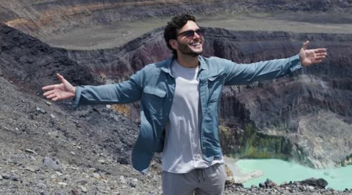 Rafael Oropeza compartió en sus redes sociales parte de su recorrido por el cráter del Ilamatepec, el volcán más alto de El Salvador, desde donde también se observa el lago de Coatepeque.