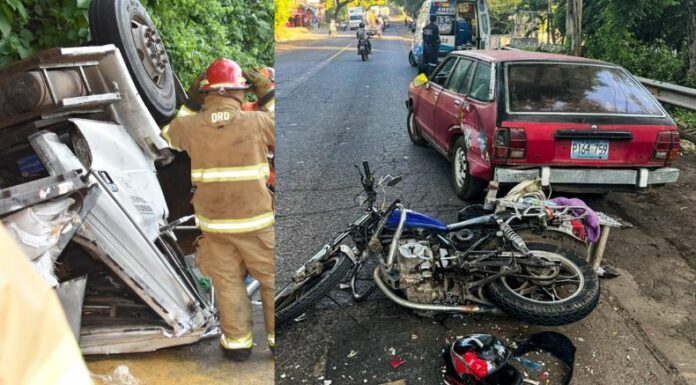 En las últimas horas, equipos de rescate reportan al menos dos fallecidos en accidentes de tránsito y varios lesionados.