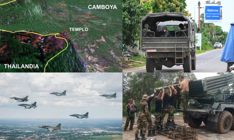 Entre Tailandia y Camboya hay una frontera de más de 800 kilómetros, en la que se disputan varios territorios y un templo sagrado de más de mil años.