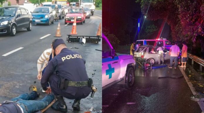 Varias personas resultaron lesionadas en diferentes accidentes de tránsito registrados en las últimas horas en distintos puntos del país.