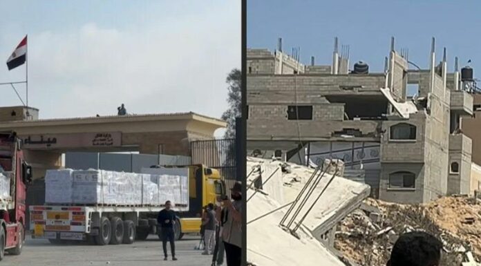 Por primera vez en meses, camiones con ayuda ingresaron a Gaza el domingo a través del paso fronterizo de Rafah, que conecta el enclave con Egipto.