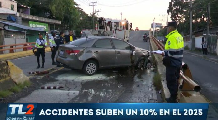 Los accidentes de tránsito registran un aumento del 10% en comparación al mismo período del año pasado.