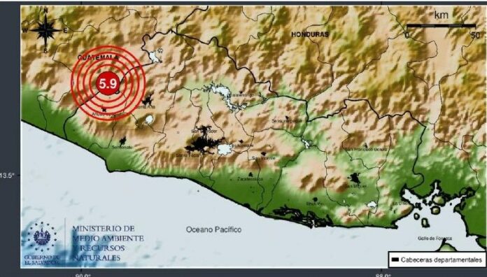 Fuertes sismos de 5.9 y 5.6 sacuden el territorio salvadoreño Fuertes sismos de 5.9 y 5.6 sacuden el territorio salvadoreño