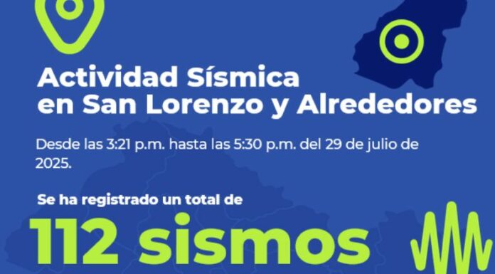 El MARN contabiliza al menos 112 sismos, de los cuales 15 han sido sentidos por la población tras los dos principales de magnitudes 5.9 y 5.6 registrados la tarde de este martes.