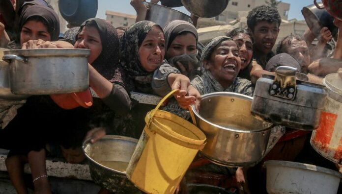 ONU “Gaza está al borde de la hambruna” Según datos oficiales de las autoridades, se han alcanzado los umbrales de hambruna en la mayor parte de Gaza.