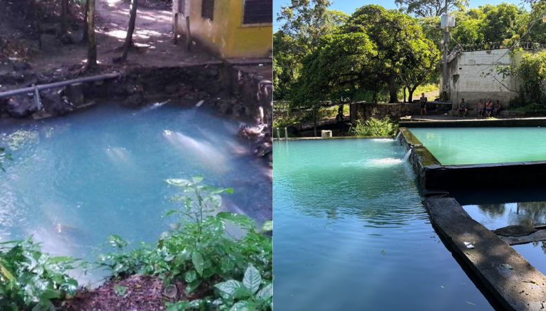 Tras los fuertes sismos de ayer, se reportó un cambio inusual en la coloración de las aguas naturales del distrito de Chalchuapa.