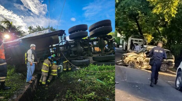 Un accidente de tránsito se registró esta mañana en el kilómetro 122 de la carretera Panamericana en Moncagua, San Miguel Centro.
