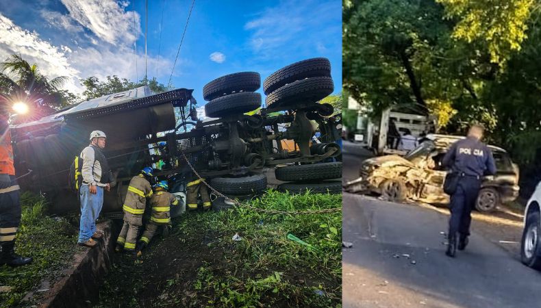 Un accidente de tránsito se registró esta mañana en el kilómetro 122 de la carretera Panamericana en Moncagua, San Miguel Centro.