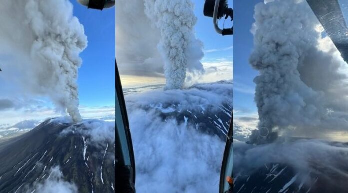 El volcán Kracheninnikov entró en erupción por primera vez en varios siglos, tras el fuerte terremoto que sacudió el este de Rusia.