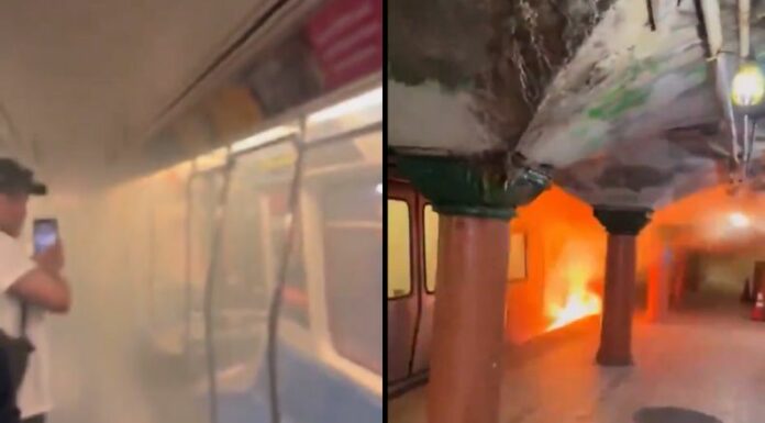 Un incendio se inició en los rieles de un tren de tránsito rápido en la zona metropolitana de Nueva York, Estados Unidos.