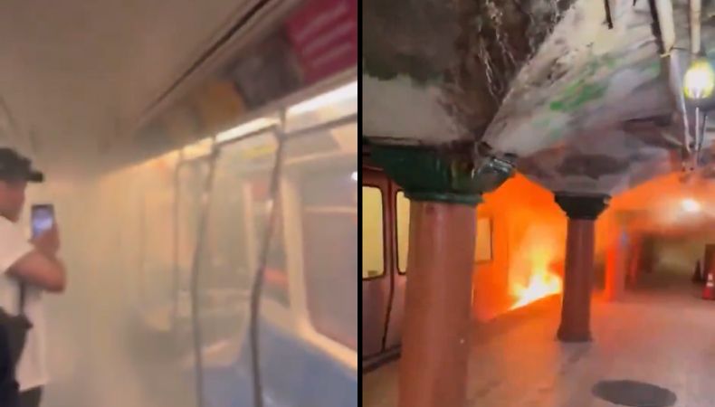 Un incendio se inició en los rieles de un tren de tránsito rápido en la zona metropolitana de Nueva York, Estados Unidos.