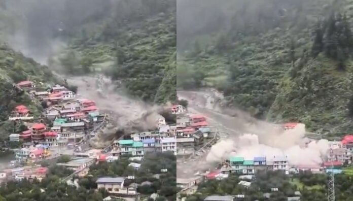 Inundación en el Himalaya deja al menos cuatro muertos en la India Lluvias torrenciales provocaron una crecida repentina y un deslizamiento de tierra que arrasaron con parte del pueblo turístico de Dharali, en el estado de Uttarakhand.