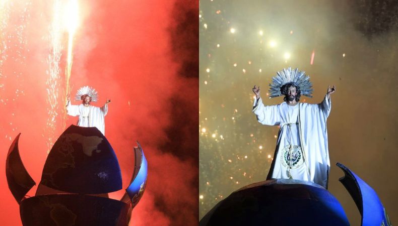 Como ya es tradición, feligreses católicos asistieron al acto de la Transfiguración del Divino Salvador del Mundo.