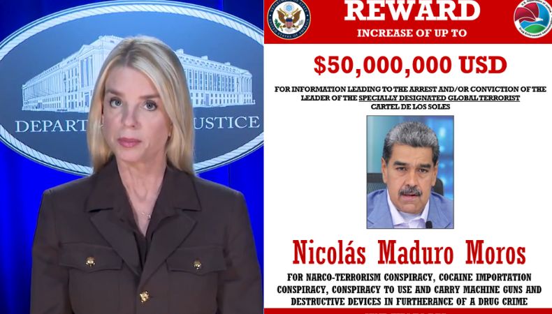 Estados Unidos ofrece recompensa de $50 millones por información del paradero de Nicolás Maduro
