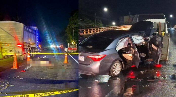 Un peatón murió anoche tras ser atropellado en la carretera que conduce a Sonsonate.