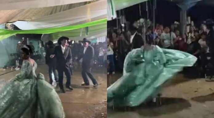 Una joven celebró sus 15 años bailando el vals bajo la lluvia. El video del momento se volvió viral en TikTok por su actitud positiva ante el mal clima.