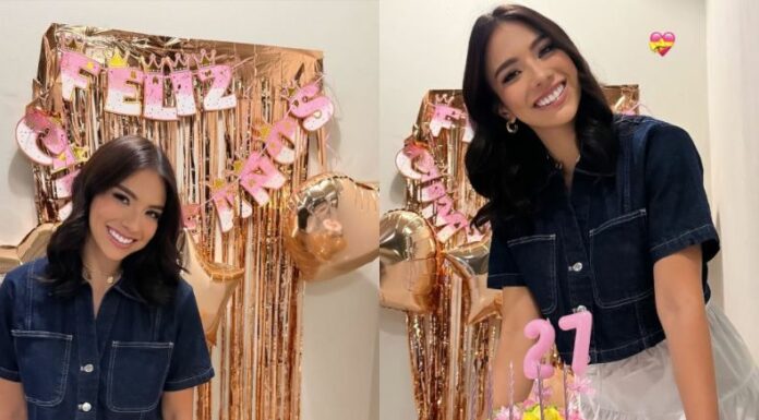 La conductora de “Play” festeja su cumpleaños con pastel, piñata y mensajes especiales de sus padres y amigos.