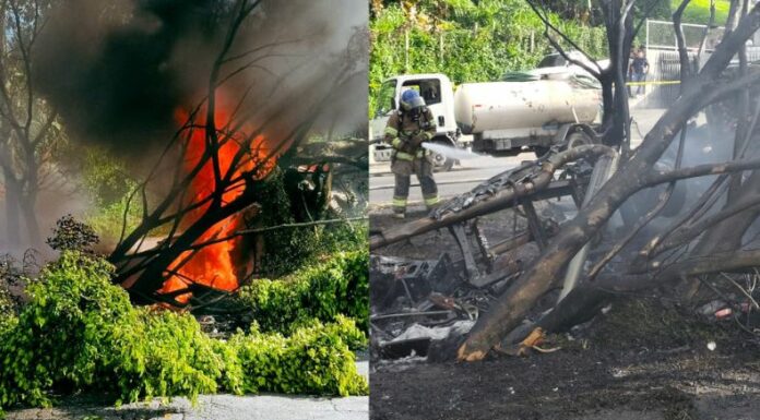 Una rastra se incendió tras un accidente en las cercanías de San Rafael Cedros, Cuscatlán, dejando a una persona fallecida.