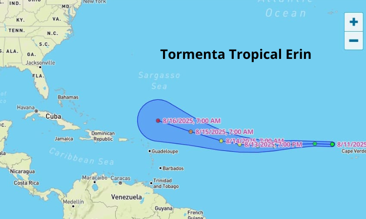 Se aproxima Erin, el primer huracán de la temporada 2025