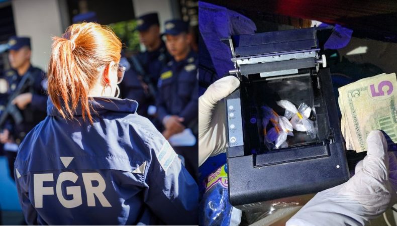 La Fiscalía ordenó allanamientos en un bar de San Salvador, donde se vendían drogas.