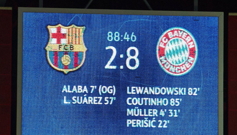 Hace cinco años en Lisboa, Bayern Múnich goleó al Barcelona en los cuartos de final de la UEFA Champions League.