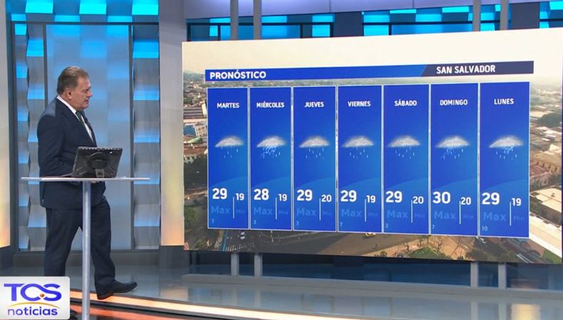 Hoy se tienen posibilidades bastante altas de lluvia por el paso de nueva Onda Tropical por El Salvador y arrastre de humedad para mañana.