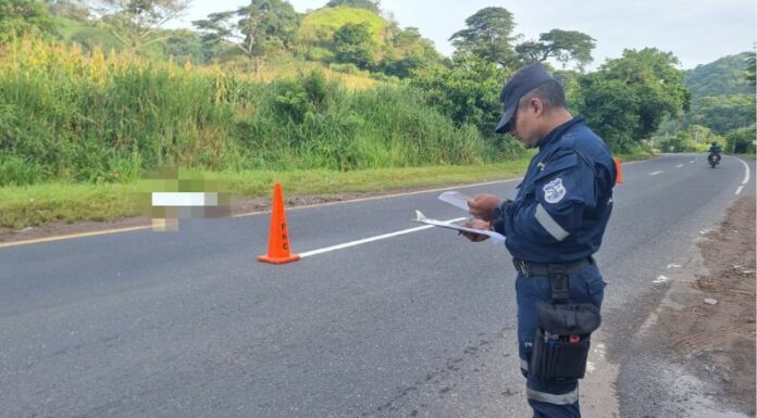 Dos peatones murieron tras ser atropellados en el km. 42 ½ de la carretera que de San Salvador conduce a Santa Ana en el distrito de Coatepeque.
