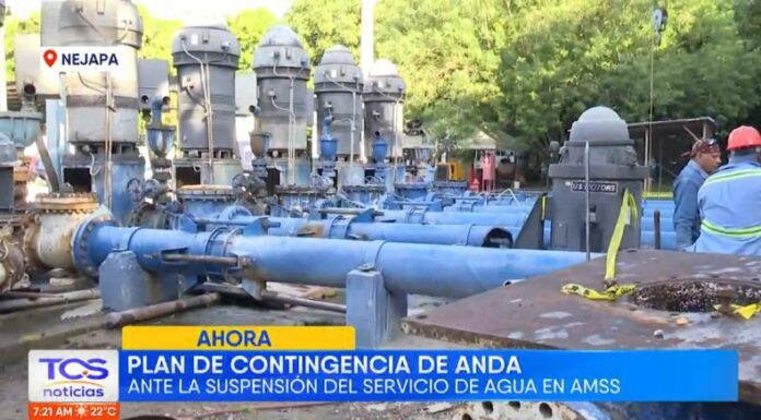 Los trabajos iniciaron a las 6:00 a.m de este martes para reparar la tubería principal de la Estación Central, ubicada en Nejapa.