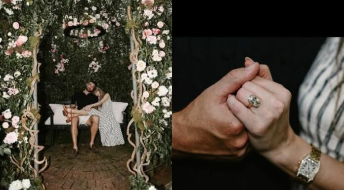 La cantante confirmó en redes sociales su compromiso con el jugador de la NFL, compartiendo imágenes que captaron el momento de la propuesta.