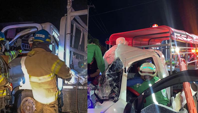 Dos accidentes se registraron esta madrugada en los distritos de Apopa y San Martín.