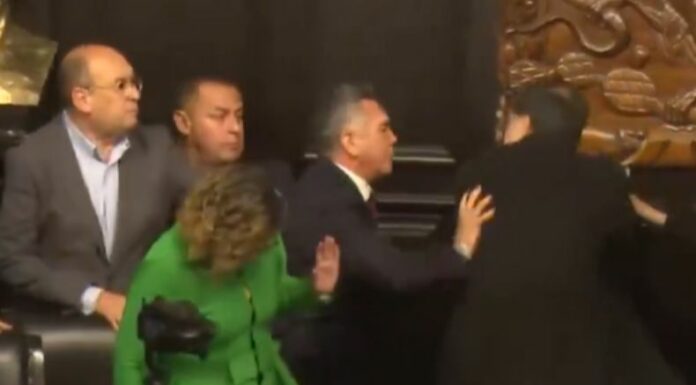 El presidente del Senado de México y el líder del Partido Revolucionario Institucional, se enfrentaron a golpes tras una acalorada sesión.