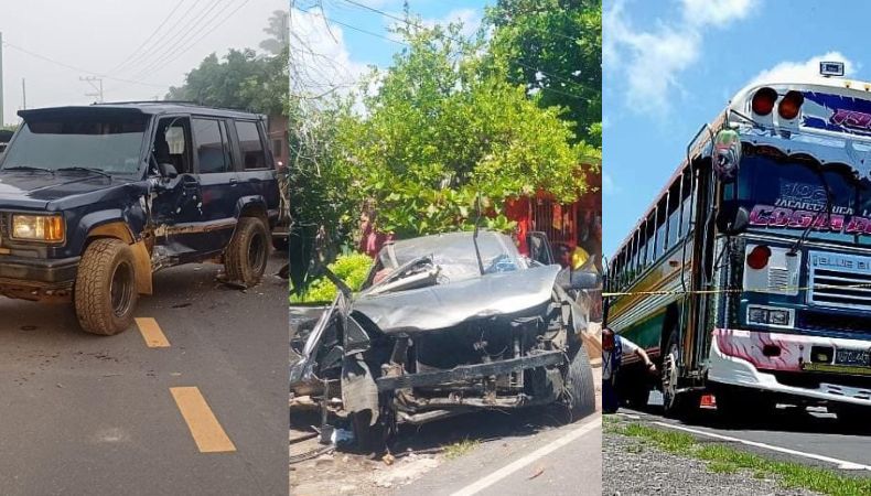 Uno de los accidentes ocurrió en horas de esta tarde en la carretera a San Juan Opico, La Libertad Centro.