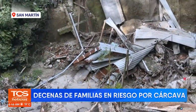 Más de 100 familias en riesgo por cárcava en San Martín Una cárcava amenaza a más de 100 familias que habitan en la colonia San José del distrito de San Martín.