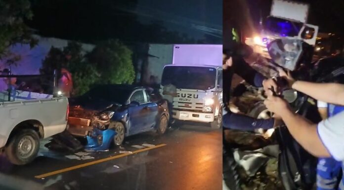 Una persona resultó lesionada en un accidente de tránsito ocurrido en la carretera Panamericana cerca del desvío a La Estancia, en Moncagua, San Miguel.