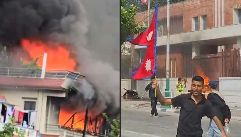 Manifestantes incendiaron el Parlamento de Nepal y la residencia del p Primer Ministro, quien renunció tras la represión de protestas que dejó 19 muertos.