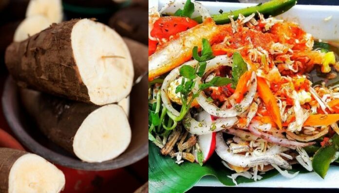 Salcoatitán: tierra de la yuca salcochada y frita En el distrito de Salcoatitán en Sonsonate Norte, la yuca frita o salcochada es un platillo tradicional que atrae a turistas nacionales y extranjeros que visitan la Ruta de las Flores.