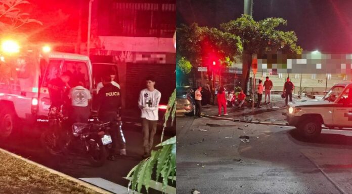 En la madrugada de este sábado se reportaron al menos seis personas lesionadas en dos accidentes de tránsito, los hechos ocurrieron en San Salvador Centro.