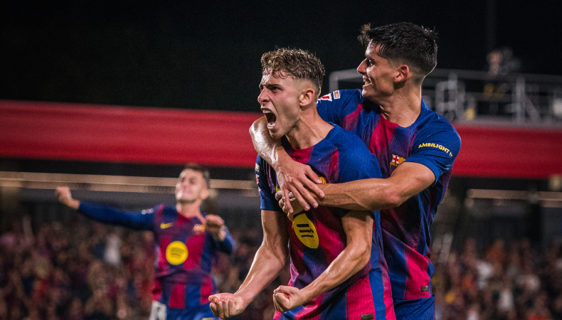 El Barcelona goleó en el estadio Johan Cruyff al Valencia CF y ya es segundo lugar en el campeonato español.