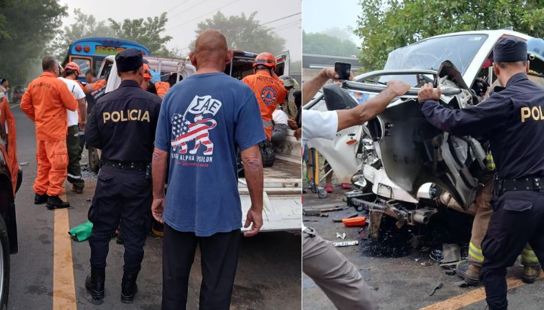 Un accidente de tránsito entre un camión y una unidad del transporte colectivo de la ruta 282 dejó seis personas lesionadas en Santa Ana Oeste.