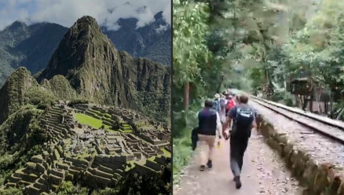 Evacúan a 1,400 turistas varados por protestas en Machu Picchu, Perú Turistas quedaron varados en un sitio arqueológico del sureste de Perú debido a una protesta que terminó en enfrentamientos, dejando 14 policías lesionados.