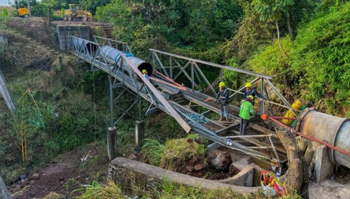 ANDA continúa trabajos de reparación en tubería principal del sistema Zona Norte